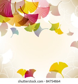 colorful ginkgoes background