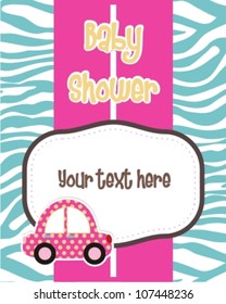 Colorful girl card