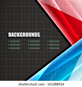 Colorful glass lines vector template
