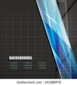 Colorful glass lines vector template