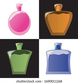  Colorful glass perfume and fragrance bottles