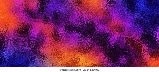 Colorful glass texture for window. Christmas vector background. Textured transparent surface. Stained glass. Template for design. Multicolor hand drawn illustration for design.  Blur backdrop.