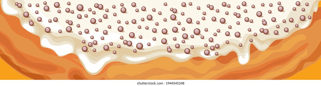 Colorful glaze for baked products. Glaze topping for donuts, cupcakes and Easter cakes. Vector Illustration