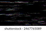 Colorful Glitch Screen Effect Background. Abstract Digital Pixel Dots Noise Glitch Error. VHS CRT Overlay Effect. Video Damage Overlay Background. Vector Illustration.