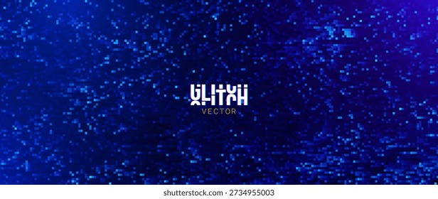 Fondo colorido del efecto de la pantalla del fallo. El píxel digital Abstractas cruza el error de fallo de ruido. Ilustración de efecto de textura superpuesta. Fondo de Vector de juego de ciencia ficción moderno.