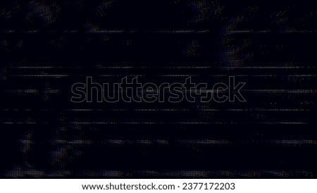 Colorful Glitch Screen Effect Background. Abstract Digital Pixel Dots Noise Glitch Error. VHS CRT Overlay Effect. Video Damage Overlay Background. Vector Illustration.