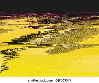 Colorful glitched background. Modern abstract generative illustration made of vector pixel mosaic. Distorted image processing. Random digital signal error. Collapsing array of data. Element of design.