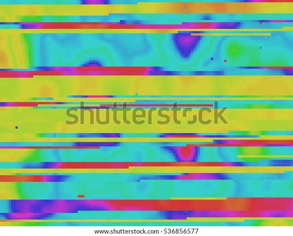 Vektor Stok Colorful Glitched Background Psychedelic Rave Aesthetic Tanpa Royalti 536856577