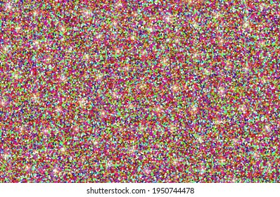 Colorful glitter and confetti. Seamless vector illustration.
