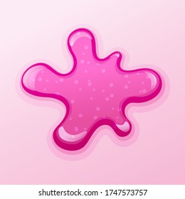 Ilustración vectorial de deslizamiento de brillo colorido. Girly mancha en el fondo rosado. Juego divertido para los niños.