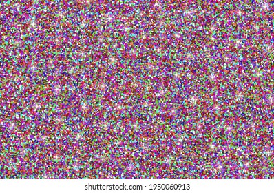 Colorful glitter sparks and confetti. Seamless vector illustration.