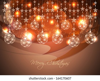 Colorful glittering Christmas background. vector illustration