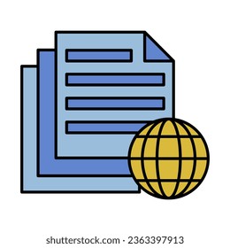 colorful global Big data icon on white background, icon design for apps, presentation, banner, sign, symbol, logo. Artificial intelligence icon concept. vector illustration.