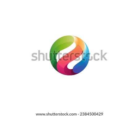 Colorful global sphere logo template