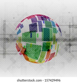 Colorful Globe Design. Vector Illustration. Eps 10.