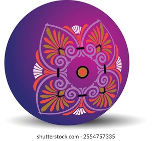 colorful globe with spiral pattern	