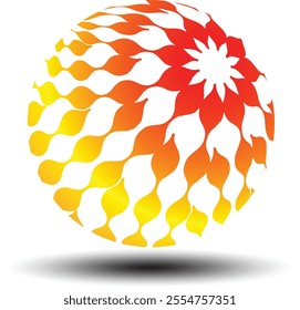 colorful globe with spiral pattern	