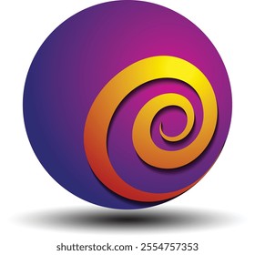 colorful globe with spiral pattern	