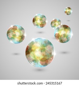 Colorful globe, vector illustration