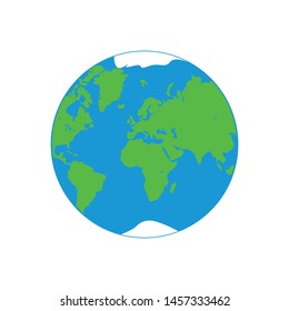 Colorful globe vector isolated on white background. Earth symbol modern simple vector icon for website design, mobile app, ui. Vector Illustration