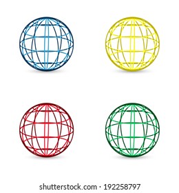 Colorful globes
