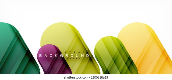 Colorful glossy arrows abstract background, clean modern geometric design