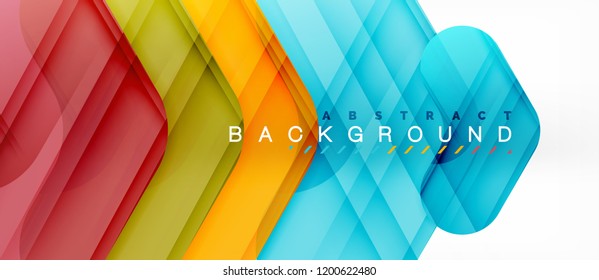 Colorful glossy arrows abstract background, clean modern geometric design