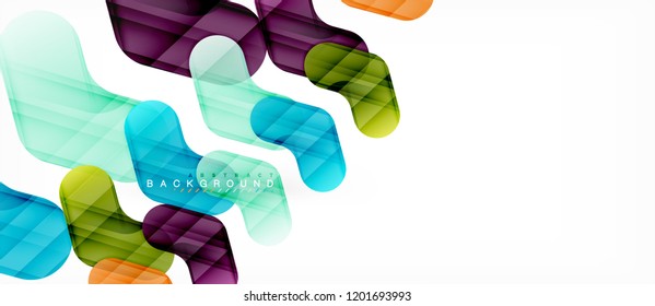 Colorful glossy arrows abstract background, clean modern geometric design