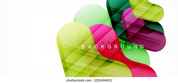 Colorful glossy arrows abstract background, clean modern geometric design