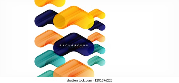 Colorful glossy arrows abstract background, clean modern geometric design