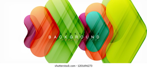 Colorful glossy arrows abstract background, clean modern geometric design