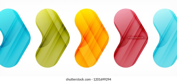 Fondo abstracto de flechas brillante coloridas, diseño geométrico moderno y limpio