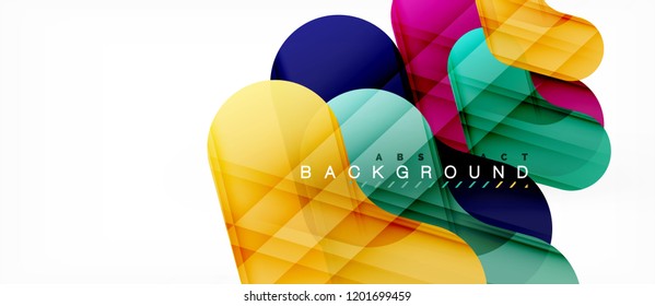 Colorful glossy arrows abstract background, clean modern geometric design