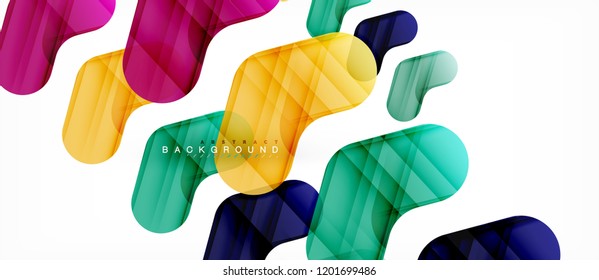 Colorful glossy arrows abstract background, clean modern geometric design