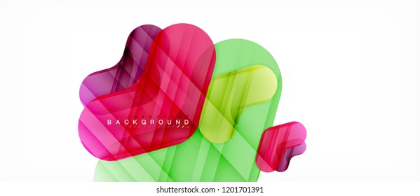 Colorful glossy arrows abstract background, clean modern geometric design