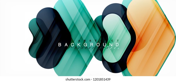 Colorful glossy arrows abstract background, clean modern geometric design