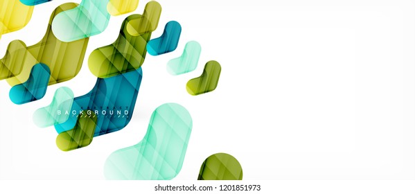 Colorful glossy arrows abstract background, clean modern geometric design