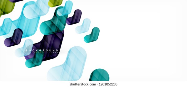 Colorful glossy arrows abstract background, clean modern geometric design