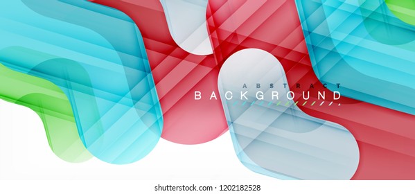 Colorful glossy arrows abstract background, clean modern geometric design