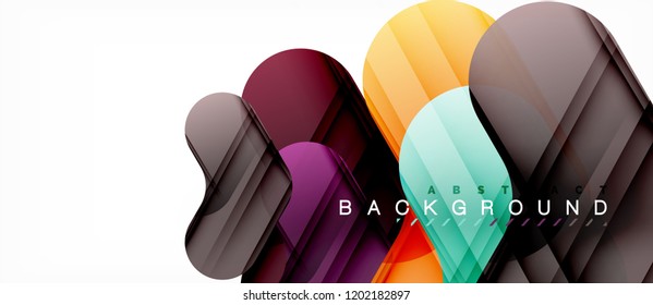 Colorful glossy arrows abstract background, clean modern geometric design