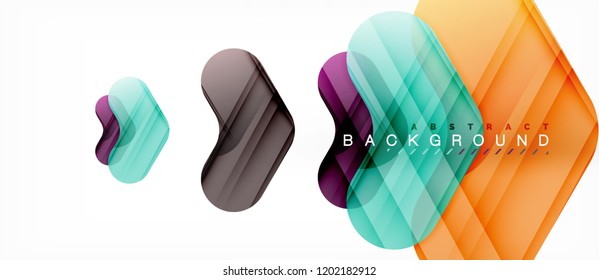 Colorful glossy arrows abstract background, clean modern geometric design