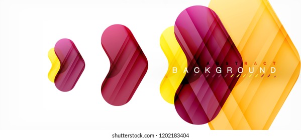 Fondo abstracto de flechas brillante coloridas, diseño geométrico moderno y limpio