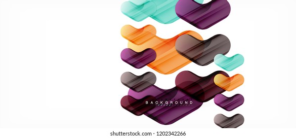 Colorful glossy arrows abstract background, clean modern geometric design