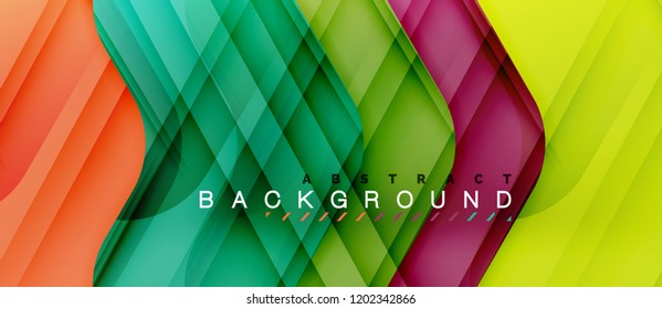 Colorful glossy arrows abstract background, clean modern geometric design