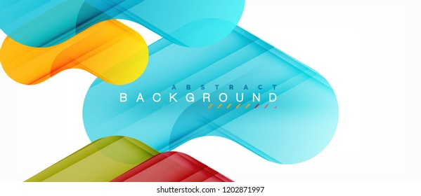 Colorful glossy arrows abstract background, clean modern geometric design