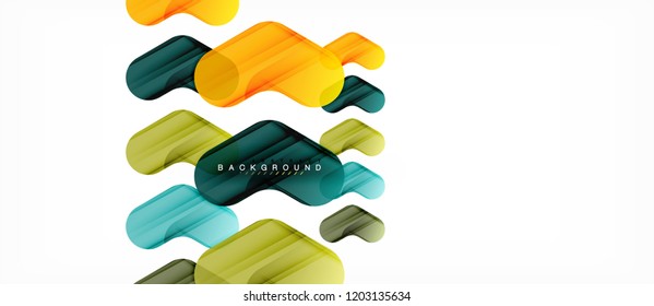 Colorful glossy arrows abstract background, clean modern geometric design