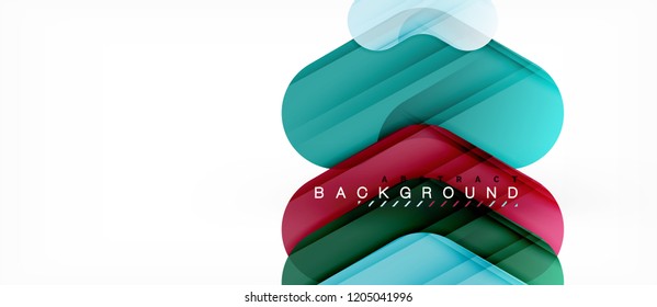 Colorful glossy arrows abstract background, clean modern geometric design