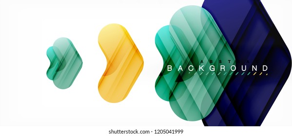 Colorful glossy arrows abstract background, clean modern geometric design