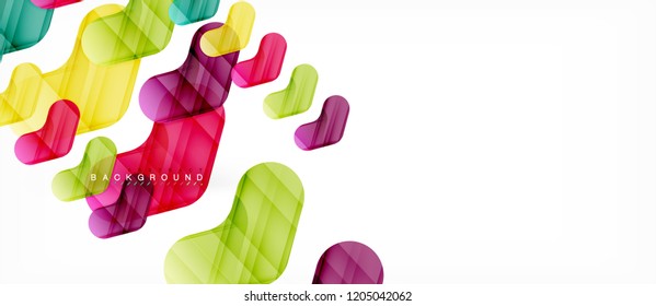 Colorful glossy arrows abstract background, clean modern geometric design