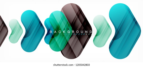 Colorful glossy arrows abstract background, clean modern geometric design